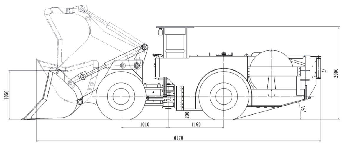 ERL-1 Load-Haul-Dump Machine Drawing Sheet 1
