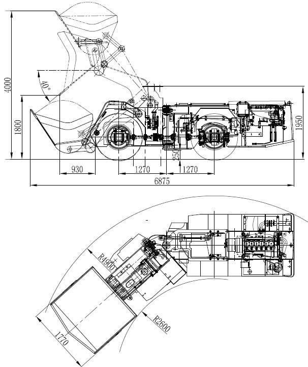 RL-2 Load-Haul-Dump Machine Drawing Sheet